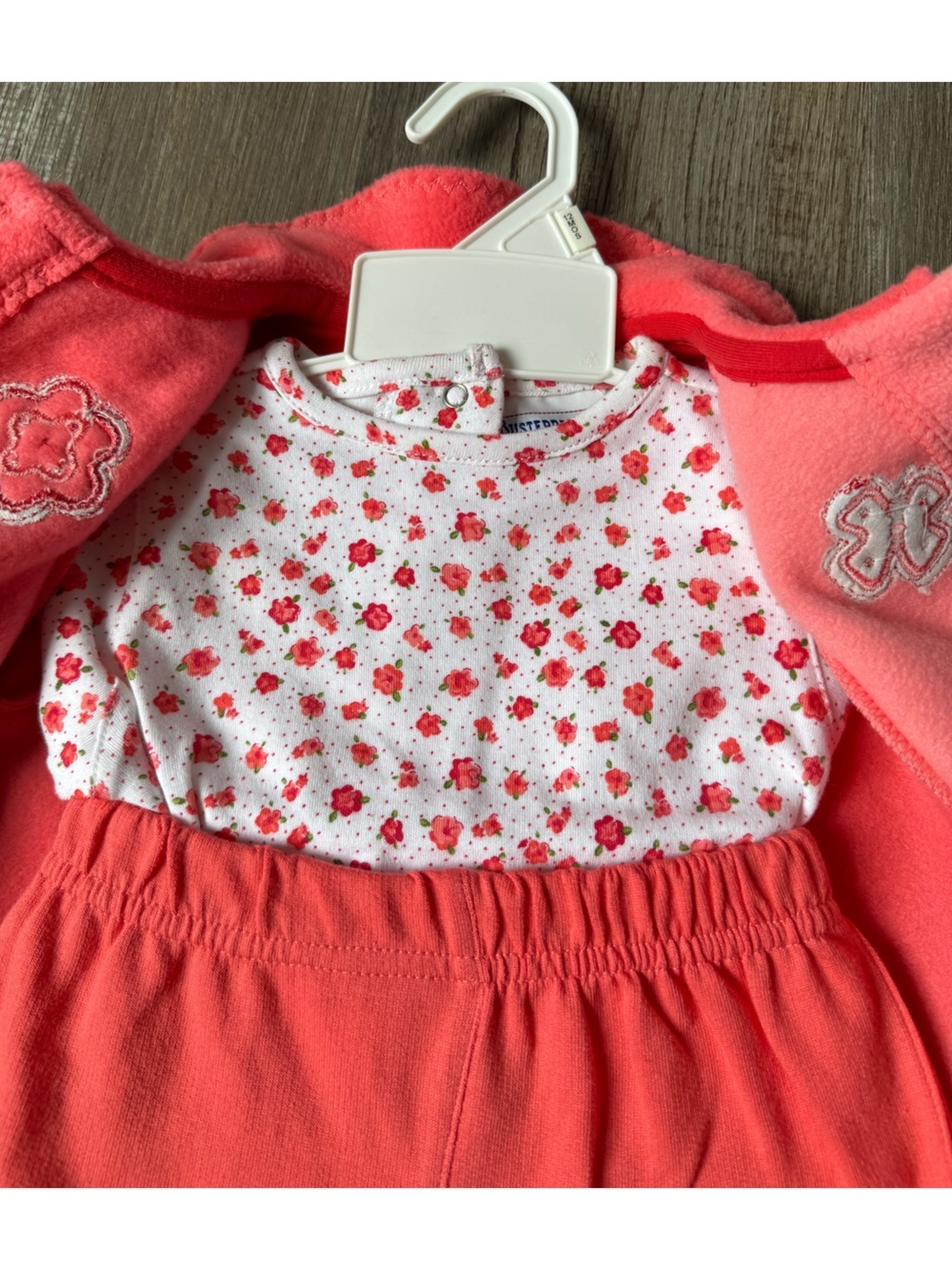 VTG NEW 3 Piece Buster Brown Fleece Outfit Jacket Floral 12 Months Outfit - Picture 3 of 9